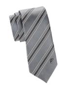 Versace Collection Textured Diagonal Stripe Silk Tie