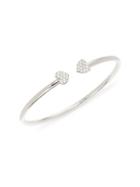 Hueb Hearts 18k White Gold & Diamond Cuff Bracelet
