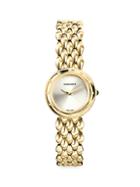 Versace Goldtone Stainless Steel & Diamond Bracelet Watch