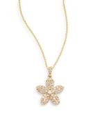 Effy 0.6 Tcw Diamond & 14k Yellow Gold Flower Pendant Necklace