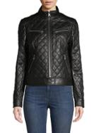 Karl Lagerfeld Paris Quilted Leather Jacket
