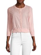 Karl Lagerfeld Paris Lace Buttoned Cardigan