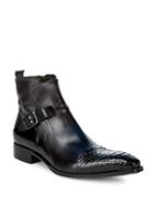 Jo Ghost Buckle Leather Ankle Boots