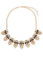 Saks Fifth Avenue Crystal And Agate 18 Estate Collar Necklace