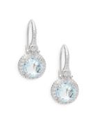 Judith Ripka Sky Blue Topaz & Sterling Silver Drop Earrings
