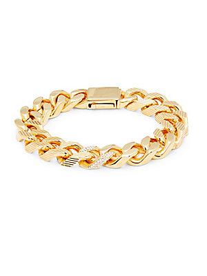 Vita Fede Franco Goldtone & Crystal Link Bracelet