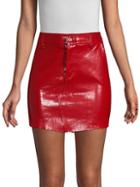 Rta Callie Leather Bodycon Mini Skirt