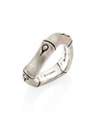 John Hardy Bamboo Brushed Sterling Silver Curved Band Ring