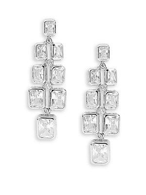Saks Fifth Avenue Classic Cubic Zirconia And Sterling Silver Earrings