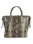 Valentino By Mario Valentino Charmont Embossed Leather Top-handle Satchel
