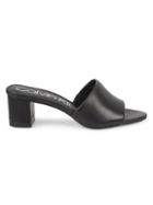 Calvin Klein Noelly Leather Mule Sandals
