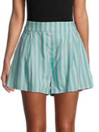 Weworewhat Striped Cotton-blend Shorts