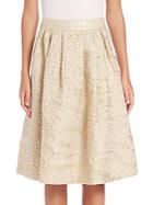 Pauw Pleated Metallic Jacquard Skirt