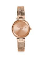 Bcbgmaxazria Classic Rose Goldtone Braided Stainless Steel Bracelet Watch