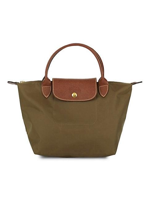 Longchamp Winged Leather Trim Tote