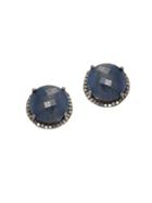 Adornia Fine Jewelry Echo Sapphire & Diamond Stud Earrings