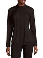 Lafayette 148 New York Tucked Buttoned Blouse