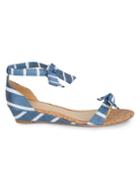 Alexandre Birman Clarita Stripe Demi Wedge Sandals