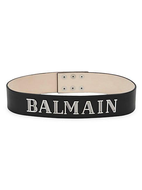 Balmain Leather Logo Waist Belt