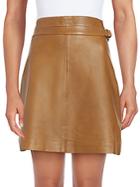 French Connection Leather Regular-fit Skirt