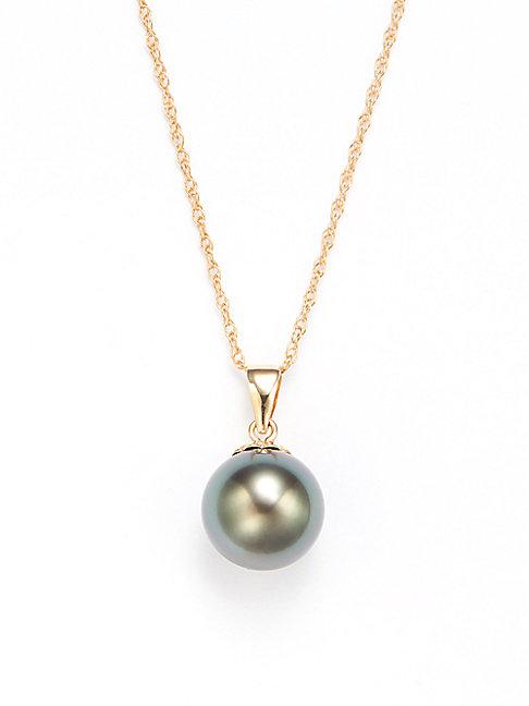 Saks Fifth Avenue 14k Yellow Gold & 10mm Tahitian Pearl Necklace