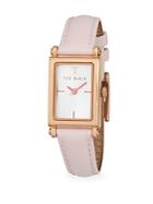 Ted Baker London Stainless Steel And Leather Strap Bracelet Watch