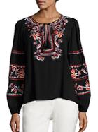 Parker Persimmon Embroidered Blouse