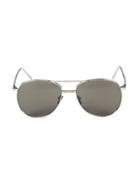 Linda Farrow 56mm Aviator Novelty Sunglasses