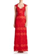 Marchesa Corded Lace Gown