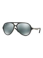Ray-ban Matte Grey Pilot Aviator Sunglasses