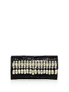 Nancy Gonzalez India Beaded Crocodile Clutch