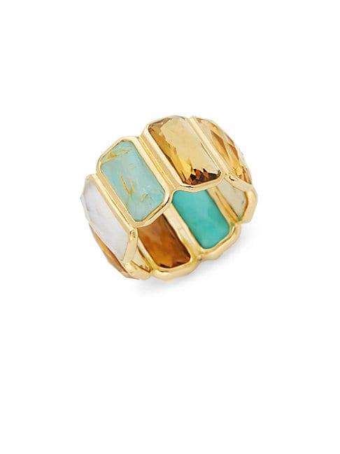 Ippolita Rock Candy 18k Yellow Gold Rectangular Gemstone Ring