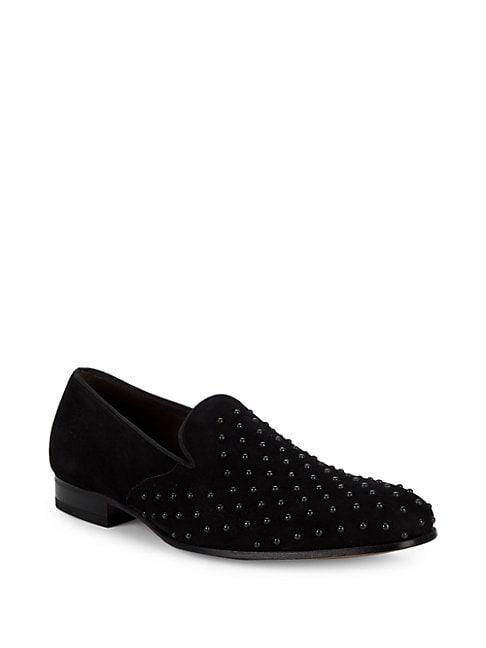 Mezlan Studded Suede Loafers