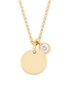 Effy 14k Gold & Diamond Circle Pendant Necklace