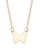 Saks Fifth Avenue Made In Italy 14k Yellow Gold Butterfly Pendant Necklace