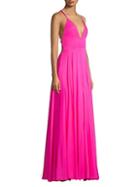 Milly Monroe Plunging Tie Back Gown