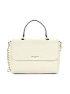 Karl Lagerfeld Paris Quilted Pebble Leather Satchel