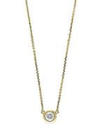 Effy Doro Diamond And 14k Yellow Gold Bezel Pendant Necklace