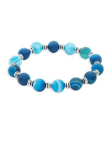Saks Fifth Avenue Link Up Blue Agate Bracelet
