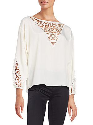 Townsen Embroidered Peasant Blouse