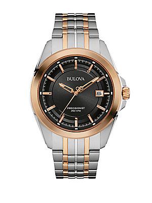 Bulova Precisionist Two Tone Stainless Steel Watch