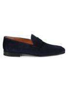 Magnanni Suede Penny Loafers