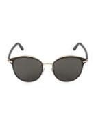 Balenciaga 65mm Round Metal Sunglasses