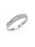 Sara Weinstock Taj 18k White Gold & Diamond Midi Ring