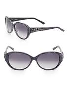 Judith Leiber 58mm Oval Sunglasses