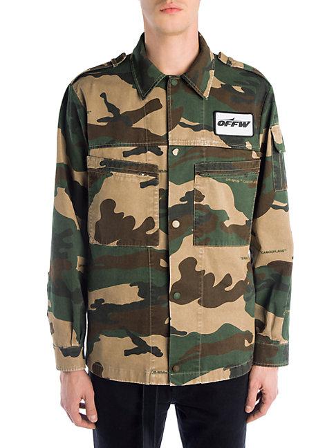 Off-white Camouflage Military Shirt Jacket