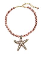 Heidi Daus Faux Pearl Crystal Starfish Pendant Necklace