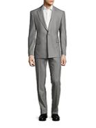 Versace Textured One-buttoned Wool Suit