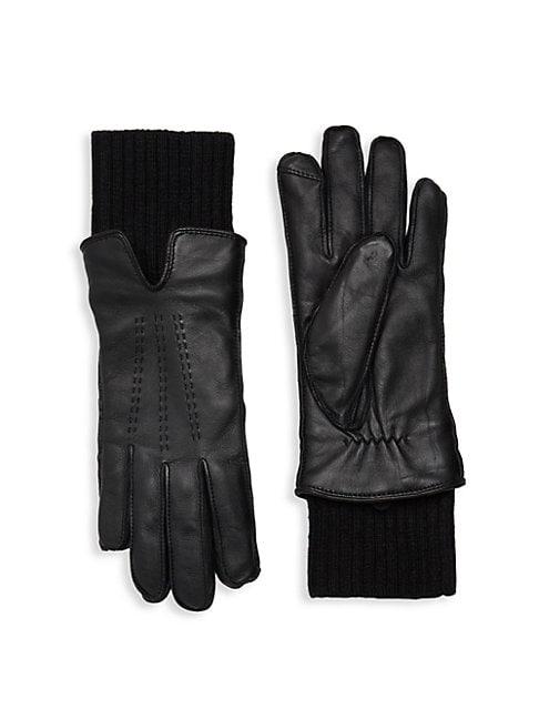 Saks Fifth Avenue Fownes Faux Fur-lined Leather Gloves