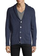 Boss Hugo Boss Shawl Collar Wool Blend Button-front Cardigan